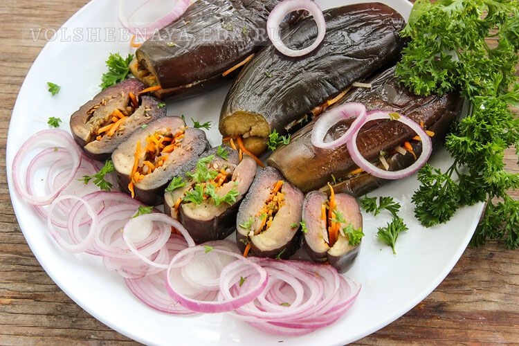 Квашеные фаршированные баклажаны