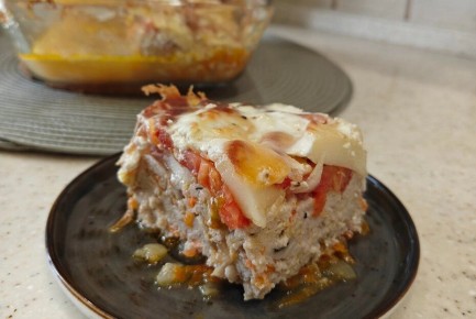 Вкусная запеканка с индейкой и овощами