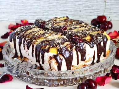 Невероятные торты с консервированными фруктами, которые не требуют выпечки