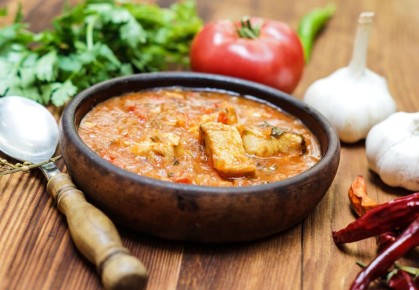 Чахохбили с курицей и картошкой