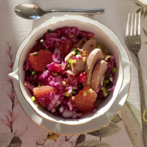 Негрустный салат: утка, грейпфрут и клюква в свежем сочетании