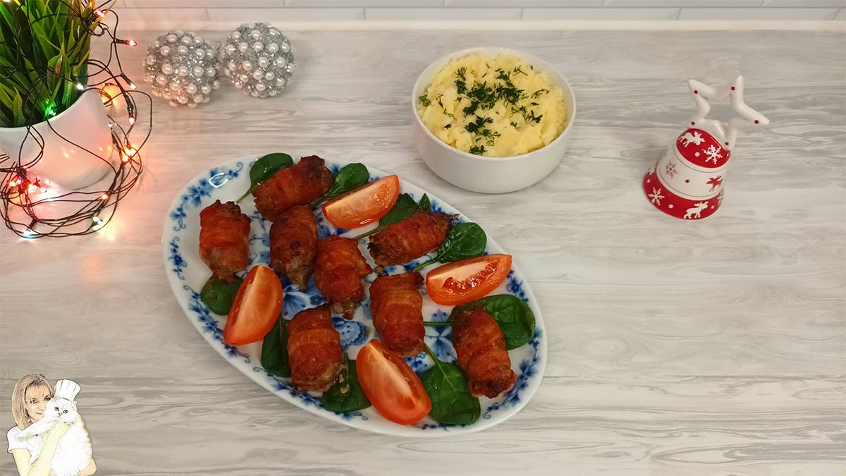 Котлеты с беконом и капустой: праздничное блюдо для новогоднего стола!