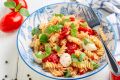 Паста с соусом из запеченных томатов и моцареллой